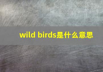 wild birds是什么意思